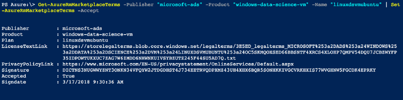 Accepted Terms of service in Powershell